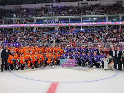 На матче звезд НХЛ и КХЛ собрали 10 млн руб. на благотворительность